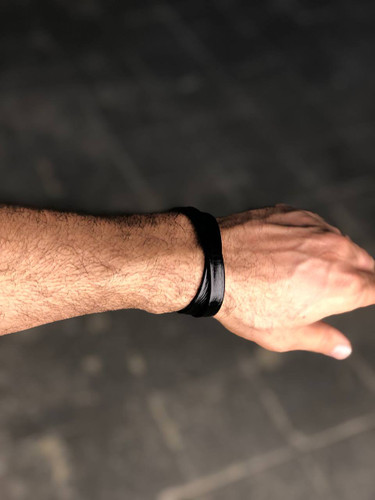 دستبند چرمی مشکی